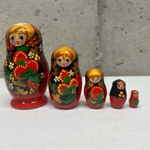 Russian Dolls Set Wooden Nesting Matryoshka Hand Paint Calssical Craft Matryoshk